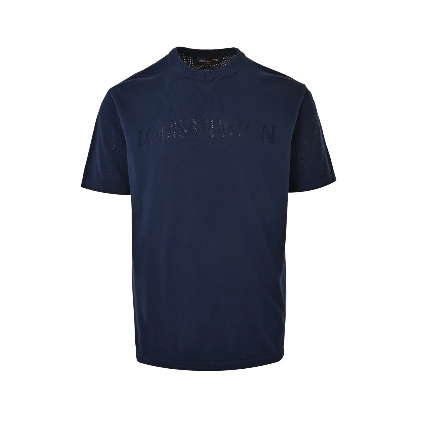 Louis Vuitton/Louis Vuitton 26ss hollow letter jacquard knitted short sleeves